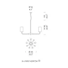 Ljuskrona i Venedig glas och metall Handgjord i Italien - Graham Viadurini
