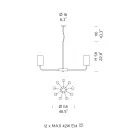 Ljuskrona i Venedig glas och metall Handgjord i Italien - Graham Viadurini