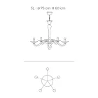 Klassisk stil handblåst venetiansk glaskrona - Demetra Viadurini