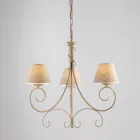 Tvåljuskrona i glas och metall för eleganta utrymmen – Draco Viadurini