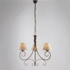 Tvåljuskrona i glas och metall för eleganta utrymmen – Draco Viadurini