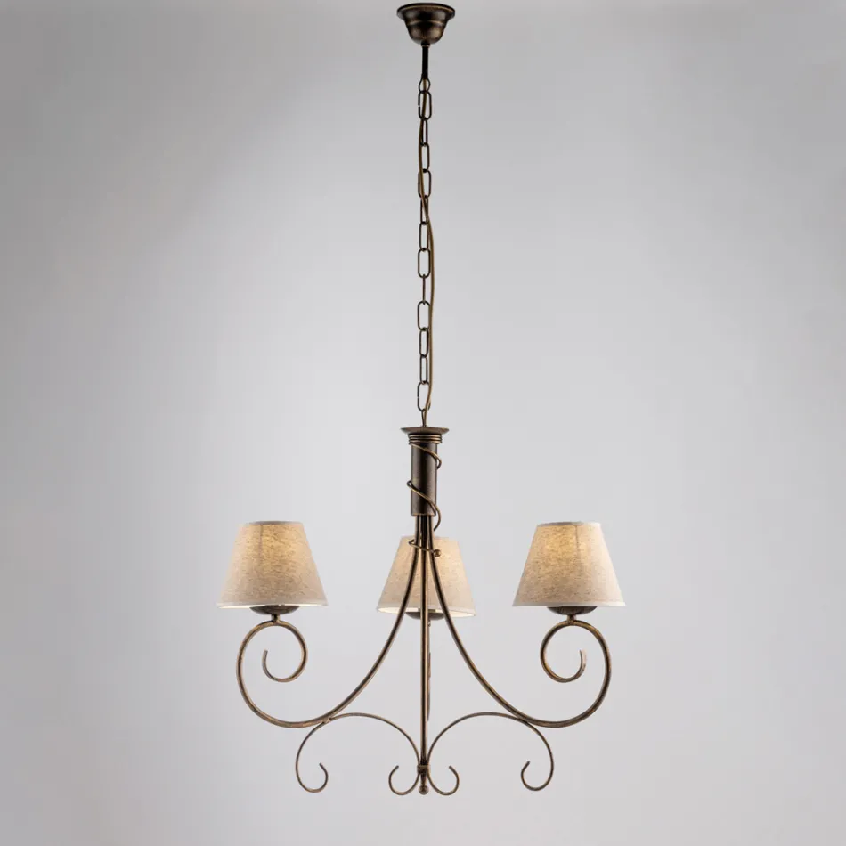 Tvåljuskrona i glas och metall för eleganta utrymmen – Draco Viadurini