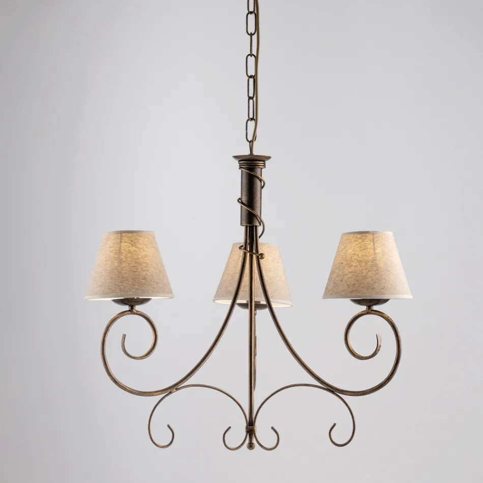 Tvåljuskrona i glas och metall för eleganta utrymmen – Draco Viadurini