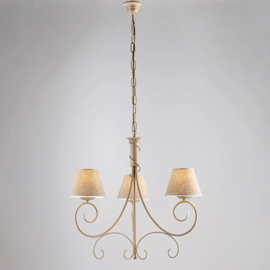 Tvåljuskrona i glas och metall för eleganta utrymmen – Draco Viadurini