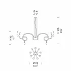 Handgjord ljuskrona med venetiansk glas med 9 lampor tillverkad i Italien - Bernadette Viadurini