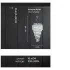 Klassisk lyxkrona i förkromad metall och slipad kristall - Lambert Viadurini