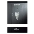 Klassisk lyxkrona i förkromad metall och slipad kristall - Lambert Viadurini