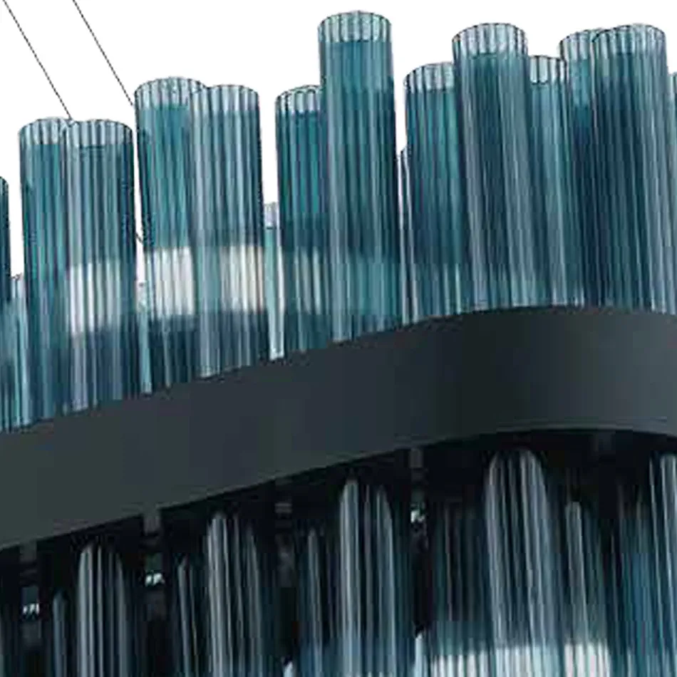 Modern lyxig italiensk hantverkare blåst glaskrona - Maesta Viadurini