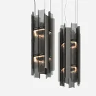 Velis - Elegant designad modern ljuskrona i smält glas tillverkad i Italien Viadurini