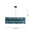 Modern italiensk handgjord lyxkrona av blåst glas - Maesta Viadurini