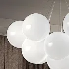 Modern handblåst venetiansk glaskrona - snö Viadurini