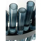 Modern blåst glas och metall ljuskrona italienskt hantverk - Maesta Viadurini