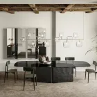 Horisontell ljuskrona i metall och transparent Pyrex-glas - Iperspazio Viadurini