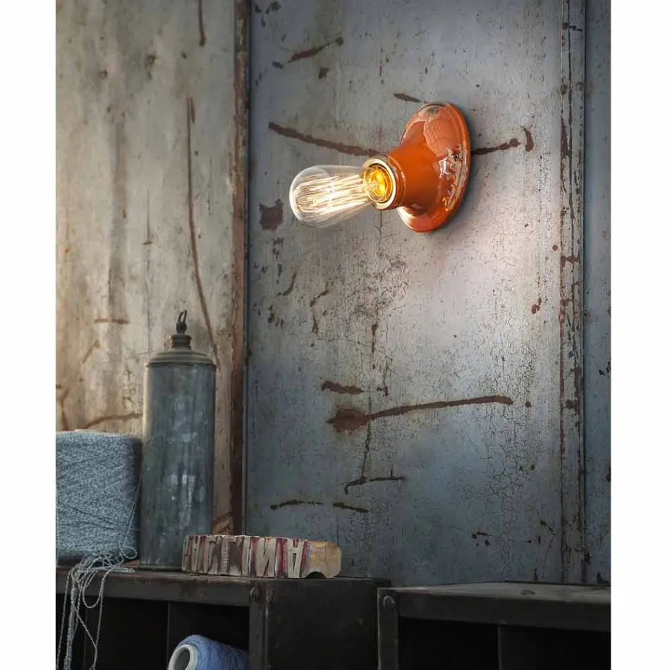 Ljuskrona tak craft retro design Ferroluce Tappning Viadurini