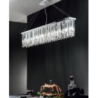 Klassisk lyxig hängande ljuskrona i metall och skärkristall - Zolando Viadurini