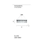 Klassisk lyxig hängande ljuskrona i metall och skärkristall - Zolando Viadurini