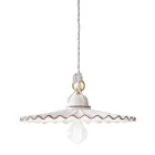 Ljuskrona upphängd i färgad tråd keramiska Ferroluce L&#39;Aquila Viadurini