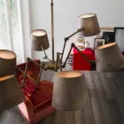 Industriell stil ljuskrona i järn och mässing Reporter Il Fanale Viadurini