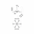 Industriell stil ljuskrona i järn och mässing Reporter Il Fanale Viadurini