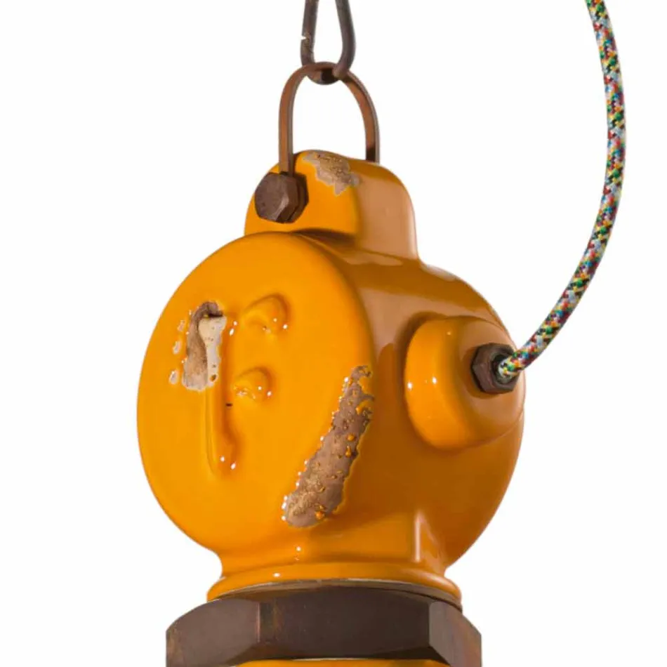 industriell stil ljuskrona tappning bell Jillian Ferroluce Viadurini