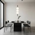 Lumira - Vertikal ljuskrona med tre ljuskällor i glas, tillverkad i Italien