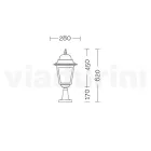 Utomhuslykta i aluminium och sandblästrat glas Made in Italy - Alchemist Viadurini