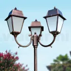 Lyktstolpe 3 Lights Vintage Style i aluminium och glas Tillverkad i Italien - Doroty Viadurini