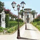 Lyktstolpe 3 Lights Vintage Style i aluminium och glas Tillverkad i Italien - Doroty Viadurini