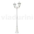 Vintage 2-Lights Lampa i Vit Aluminium Tillverkad i Italien - Terella