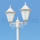 Vintage 2-Lights Lampa i Vit Aluminium Tillverkad i Italien - Terella Viadurini