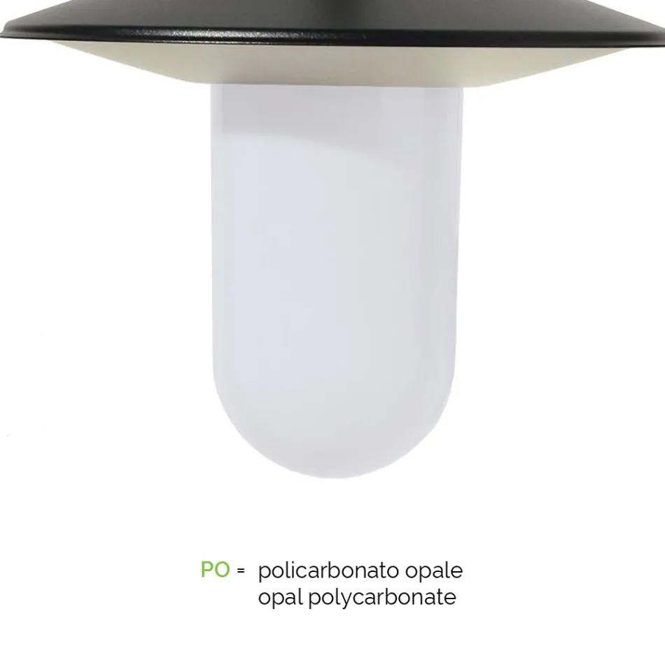 Lyktstolpe 3 Lights Vintage Style i grått aluminium Tillverkad i Italien - Belen Viadurini