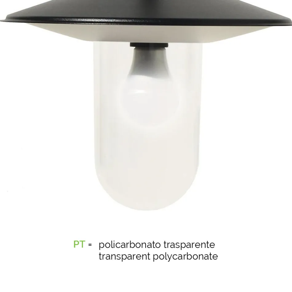 Lyktstolpe 3 Lights Vintage Style i grått aluminium Tillverkad i Italien - Belen Viadurini