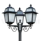 Trädgårdslyktstolpe 219 cm hög i antracitaluminium och sandblästrat glas - Elric Viadurini