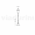 Lågt strålkastare för utomhus i aluminium producerat i Italien, Kristel Viadurini