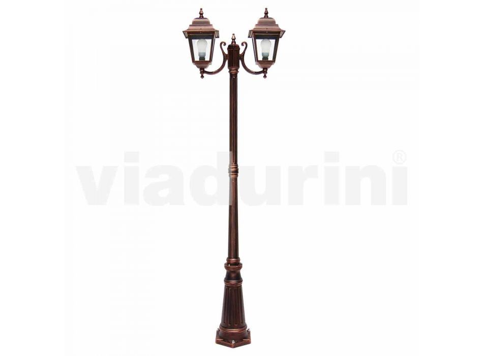 Halvlampa av aluminiumlampa tillverkad i Italien, Aquilina Viadurini
