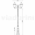 Halvlampa av aluminiumlampa tillverkad i Italien, Aquilina Viadurini
