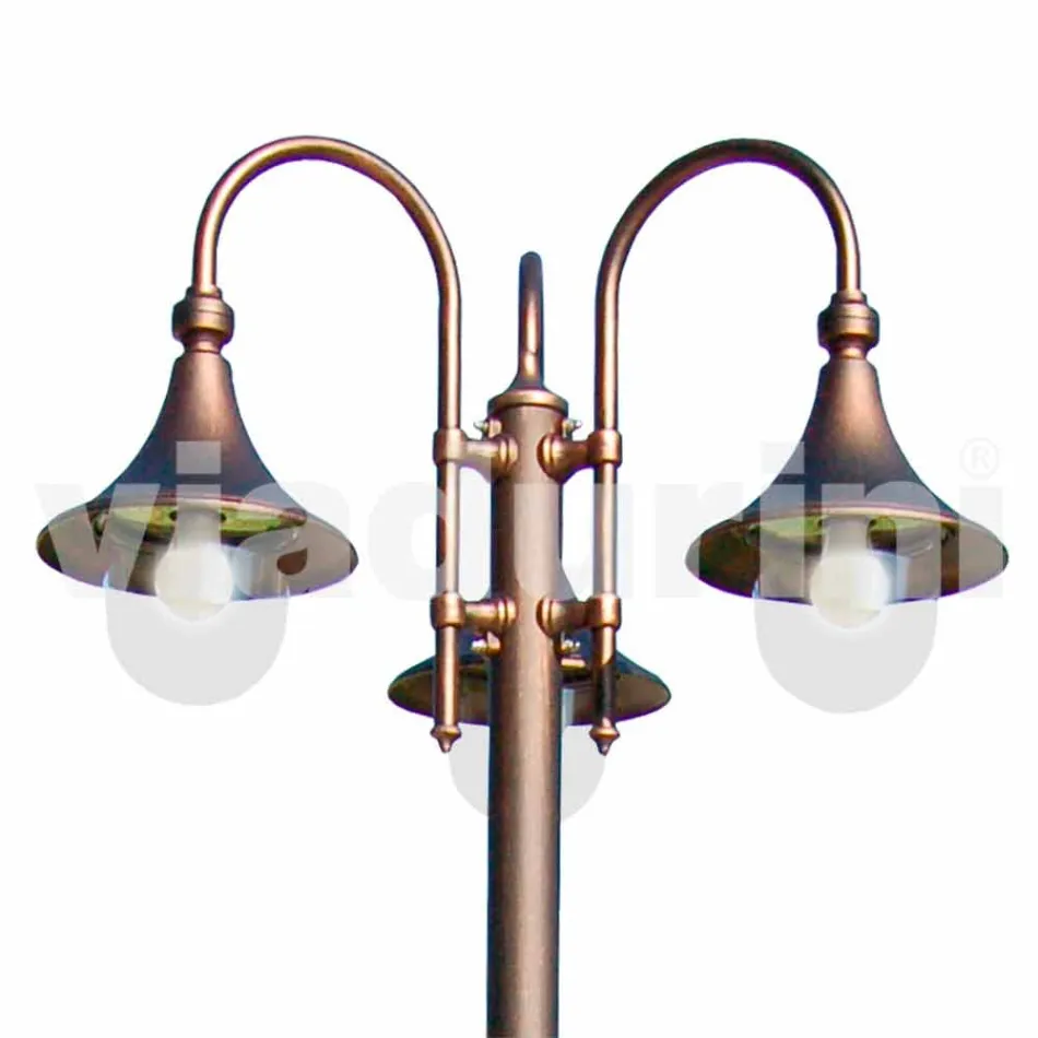 Utomhus treljus aluminium gata lampa gjord i Italien, Anusca Viadurini