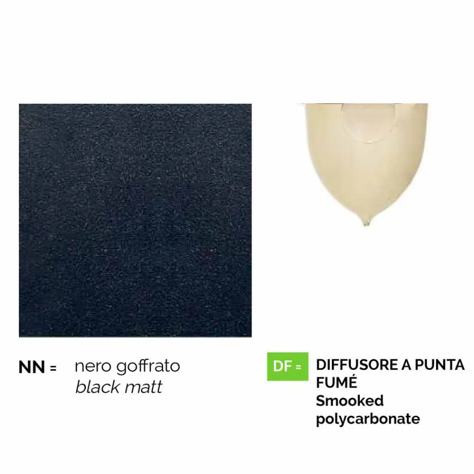 Utomhus treljus aluminium gata lampa gjord i Italien, Anusca Viadurini