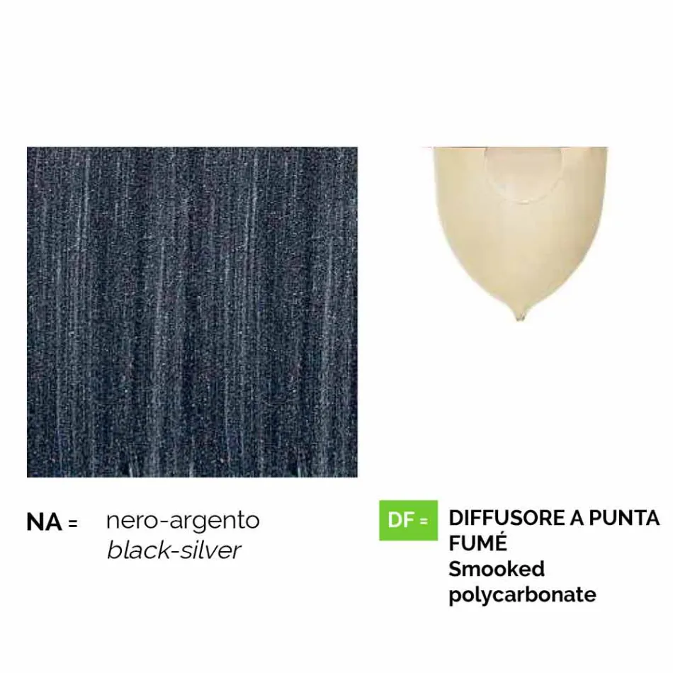 Utomhus treljus aluminium gata lampa gjord i Italien, Anusca Viadurini