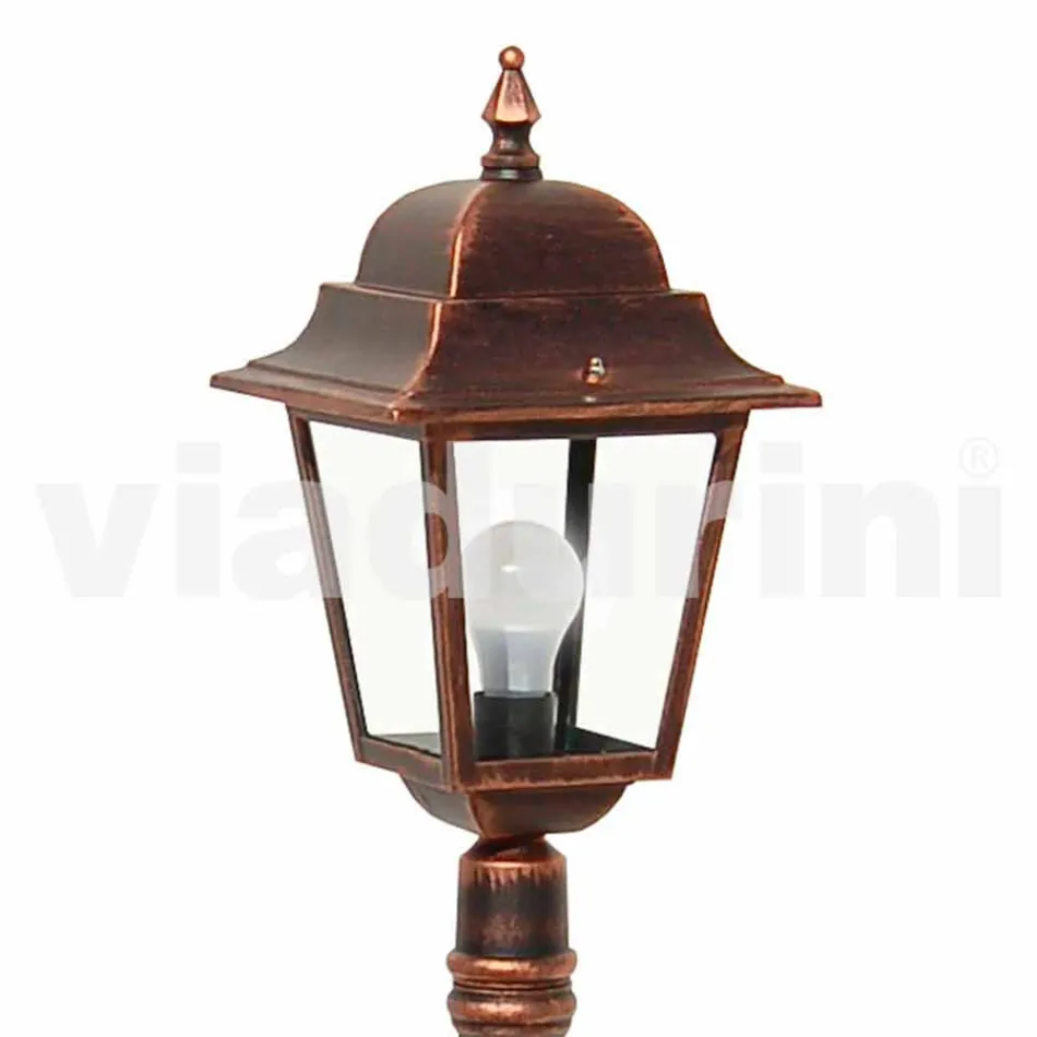 Låg aluminium utomhus lampa tillverkad i Italien, Aquilina Viadurini