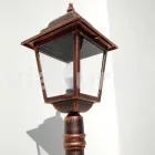 Låg aluminium utomhus lampa tillverkad i Italien, Aquilina Viadurini