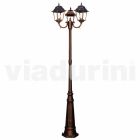 Classic tre-ljus utomhus lampa tillverkad i Italien, Aquilina Viadurini