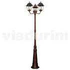 Classic tre-ljus utomhus lampa tillverkad i Italien, Aquilina Viadurini