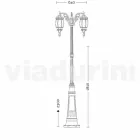 Classic utomhus lampa stolpe i gjuten aluminium tillverkad i Italien, Anika Viadurini