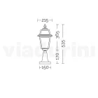 Trädgårdslampa i antracit aluminium och sandblästrat glas - Elric Viadurini