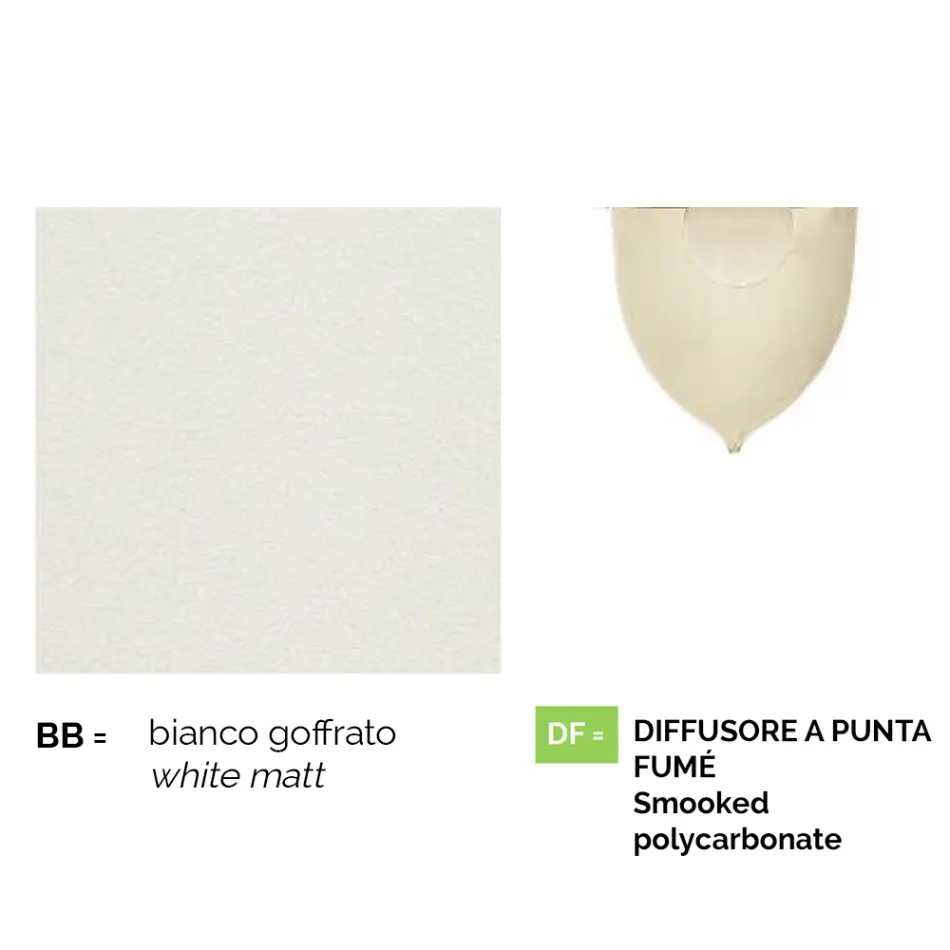 Vit trädgårdslampa i aluminium med 1 lampa tillverkad i Italien, Anusca Viadurini