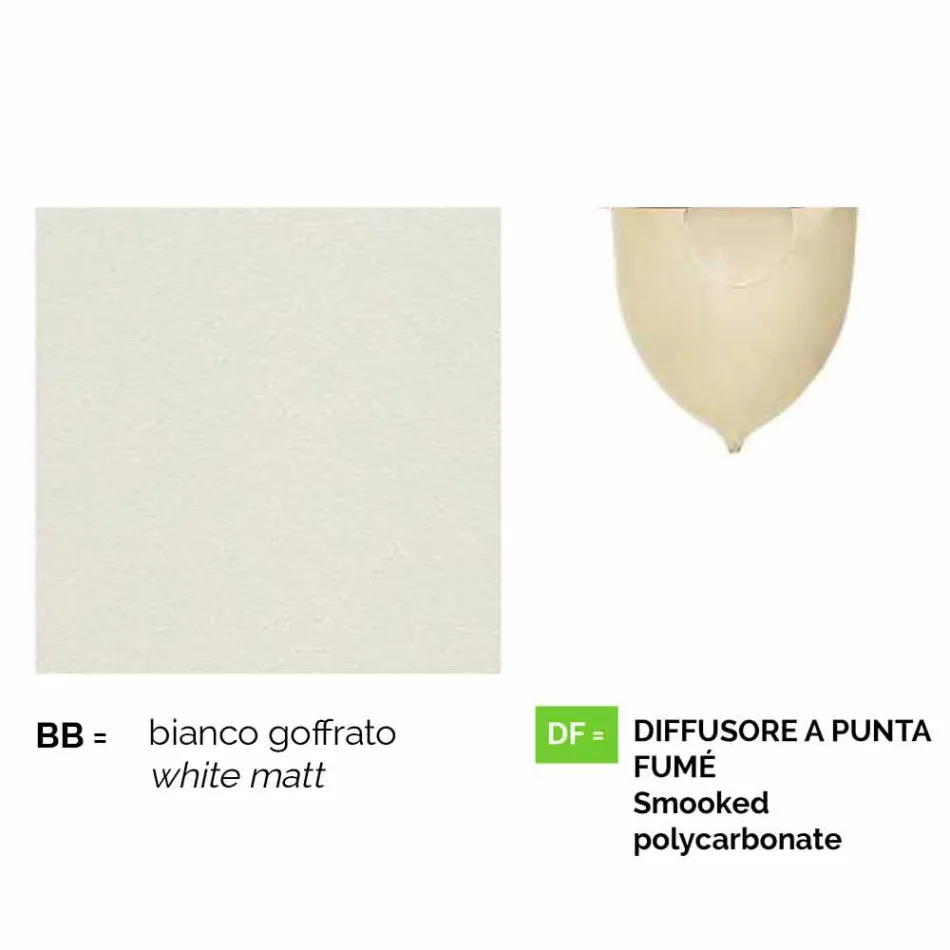 Trädgårdslampa i vitt gjuten aluminium gjord Italien, Anusca Viadurini