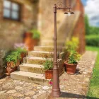 Vintage trädgårdslampa i aluminium och mässing Tillverkad i Italien - Adela Viadurini