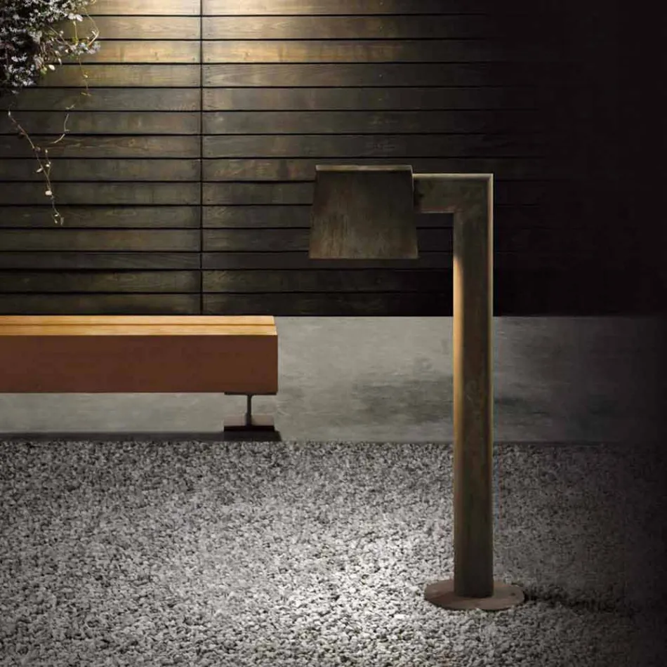 Utomhuslyktstolpe i antik brun metall 2 höjder - Saint Tropez av Il Fanale Viadurini