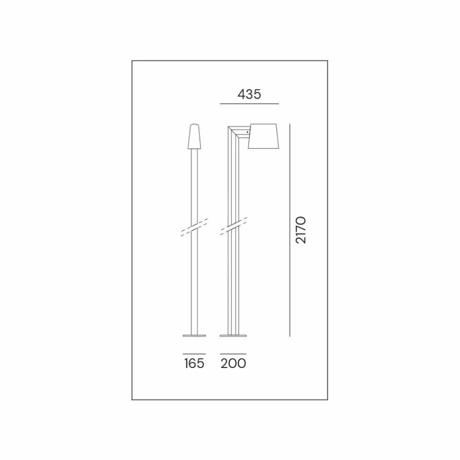 Utomhuslyktstolpe i antik brun metall 2 höjder - Saint Tropez av Il Fanale Viadurini